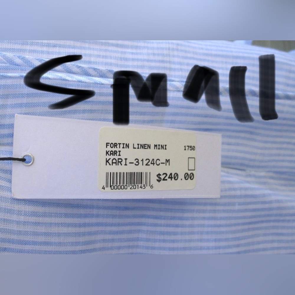 Designer Light Blue Ruffle Mini Dress - Picture 2 of 8